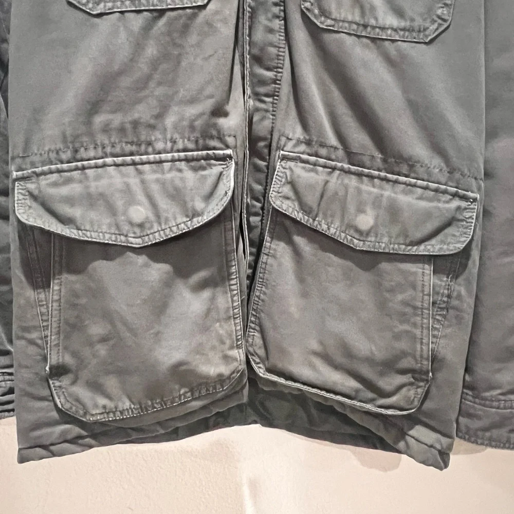 Men’s L.O.G.G. H&M Military Green Field Unisex Jacket w Hood - Picture 4 of 13